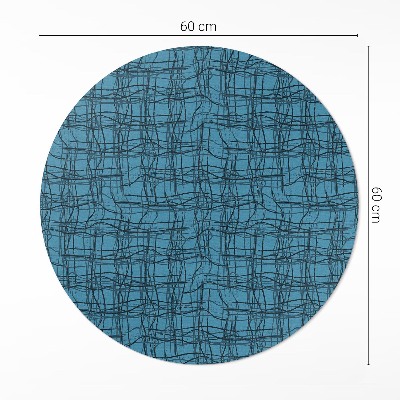 Vinyl vloerkleed rond Stofpatroon met onregelmatige stofdraden