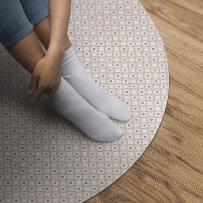 Pvc mat rond Een klein mozaïek in pastelkleuren