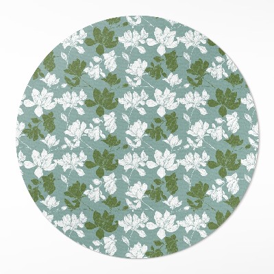 Vinyl vloerkleed rond Subtiel bloemenpatroon