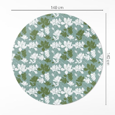 Vinyl vloerkleed rond Subtiel bloemenpatroon
