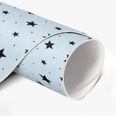 Rond pvc tapijt Zwarte kleine sterren in de ruimte