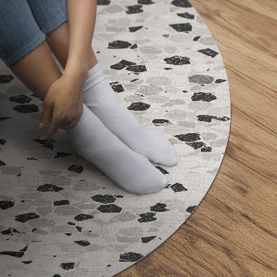 Vinyl vloerkleed rond Stenen plaat, elegant steengoed