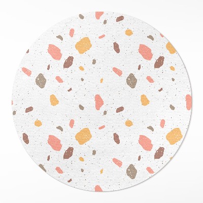 Rond pvc tapijt Pastelkleurige steengoedplaat