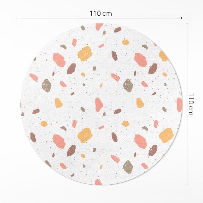 Rond pvc tapijt Pastelkleurige steengoedplaat