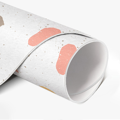 Rond pvc tapijt Pastelkleurige steengoedplaat