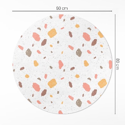 Rond pvc tapijt Pastelkleurige steengoedplaat