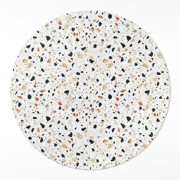 Vinyl vloerkleed rond Decoratieve steengoedplaat