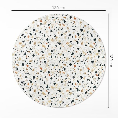 Vinyl vloerkleed rond Decoratieve steengoedplaat