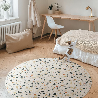 Vinyl vloerkleed rond Decoratieve steengoedplaat