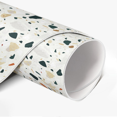 Vinyl vloerkleed rond Decoratieve steengoedplaat