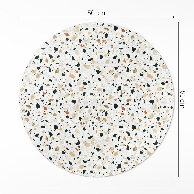 Vinyl vloerkleed rond Decoratieve steengoedplaat