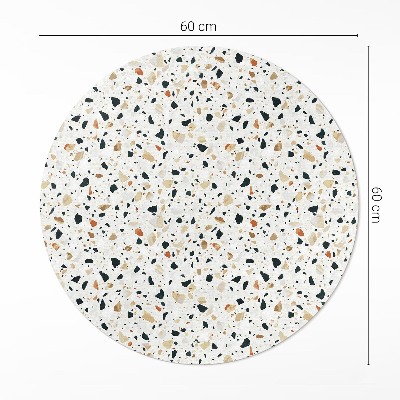 Vinyl vloerkleed rond Decoratieve steengoedplaat