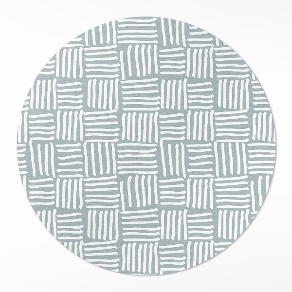 Pvc mat rond Minimalistisch boho-vlechtpatroon