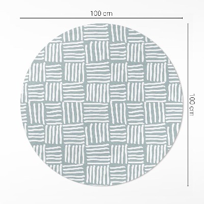 Pvc mat rond Minimalistisch boho-vlechtpatroon