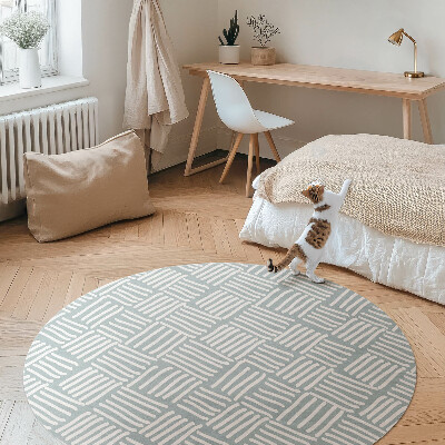 Pvc mat rond Minimalistisch boho-vlechtpatroon