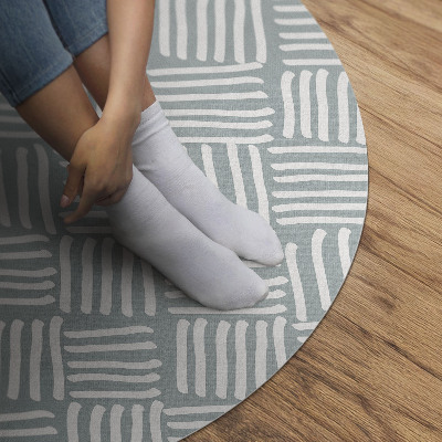 Pvc mat rond Minimalistisch boho-vlechtpatroon