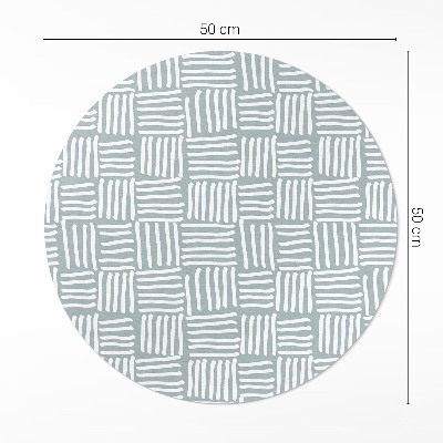 Pvc mat rond Minimalistisch boho-vlechtpatroon