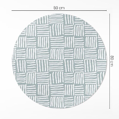 Pvc mat rond Minimalistisch boho-vlechtpatroon