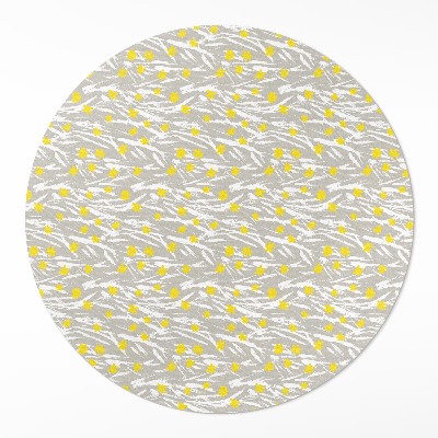 Rond pvc tapijt Wilde bloemenweide met kleine boho-bloemen