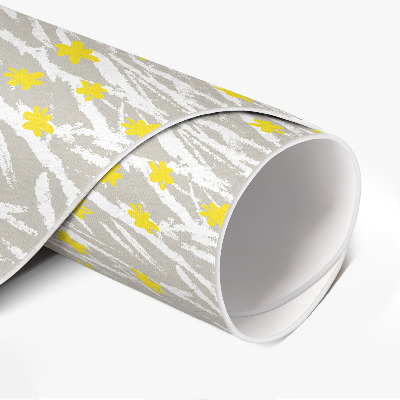 Rond pvc tapijt Wilde bloemenweide met kleine boho-bloemen