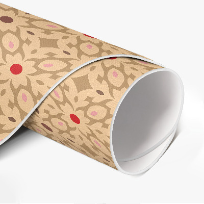 Vinyl vloerkleed rond Oosters design Perzische stijl