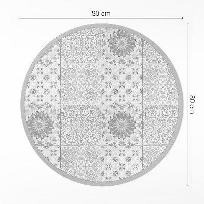 Rond pvc tapijt Siertegels, modieuze mozaïek