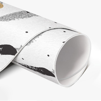 Vinyl vloerkleed rond Geschilderde sterren in boho-stijl