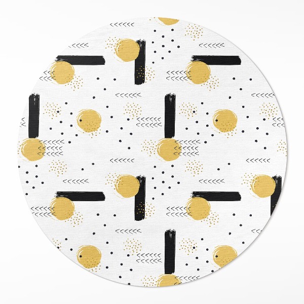 Pvc mat rond Regelmatig patroon met abstracte vormen