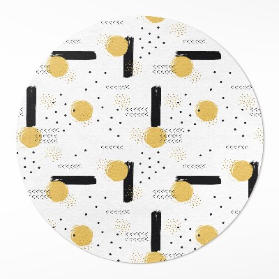 Pvc mat rond Regelmatig patroon met abstracte vormen