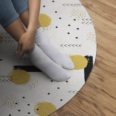 Pvc mat rond Regelmatig patroon met abstracte vormen