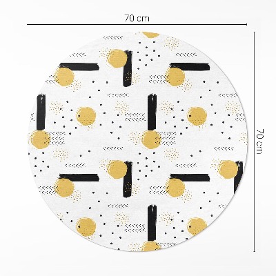 Pvc mat rond Regelmatig patroon met abstracte vormen