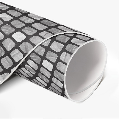 Rond pvc tapijt Steenmotief klein mozaïek