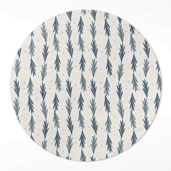 Pvc mat rond Klein blaadjes decoratief boho patroon