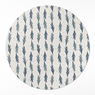 Pvc mat rond Klein blaadjes decoratief boho patroon