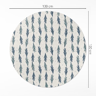 Pvc mat rond Klein blaadjes decoratief boho patroon