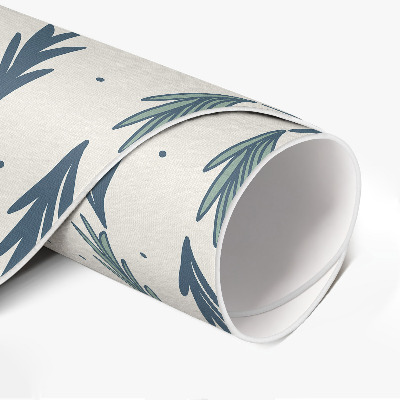 Pvc mat rond Klein blaadjes decoratief boho patroon