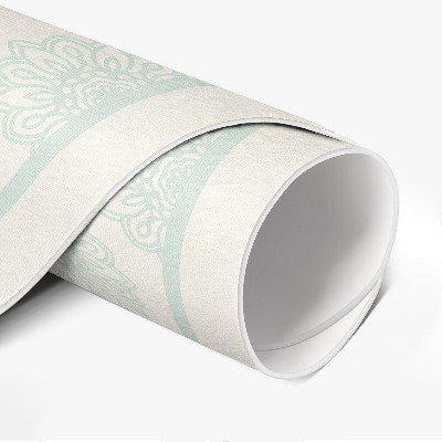 Vinyl vloerkleed rond Helder zonnebloem bloemenpatroon