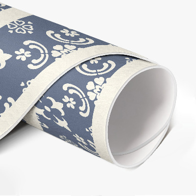 Vinyl vloerkleed rond Kleine ornamenten in een elegante stijl