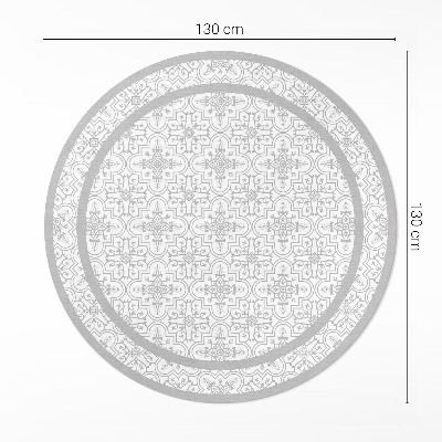 Pvc mat rond Prachtige ornamenten in een elegante stijl