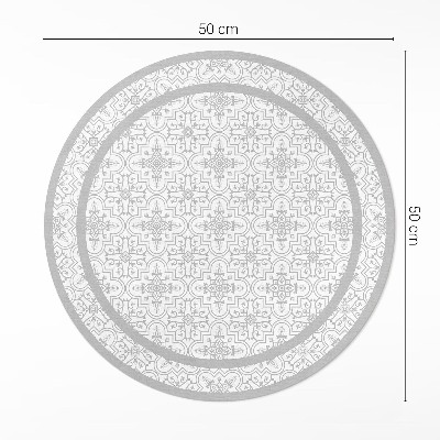 Pvc mat rond Prachtige ornamenten in een elegante stijl