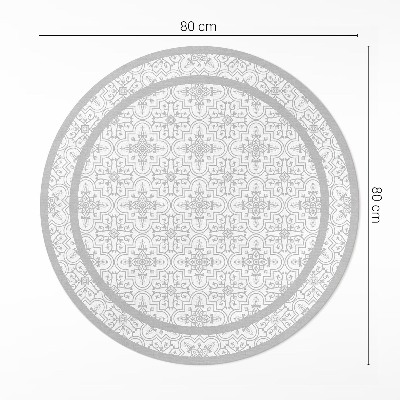 Pvc mat rond Prachtige ornamenten in een elegante stijl