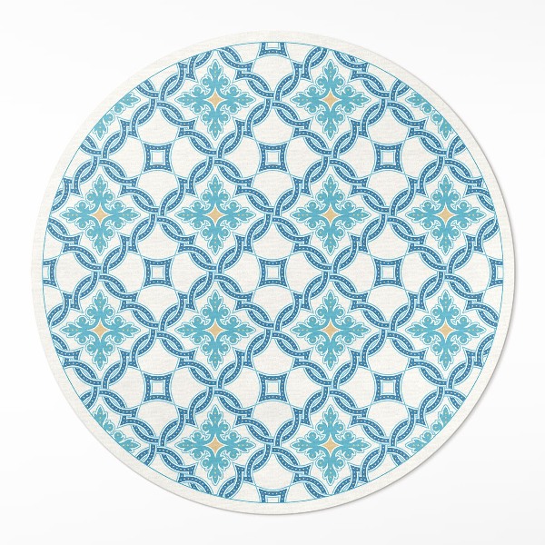 Rond pvc tapijt Kettinggeweven decoratieve tegels