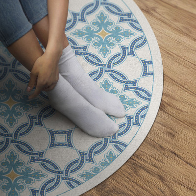 Rond pvc tapijt Kettinggeweven decoratieve tegels