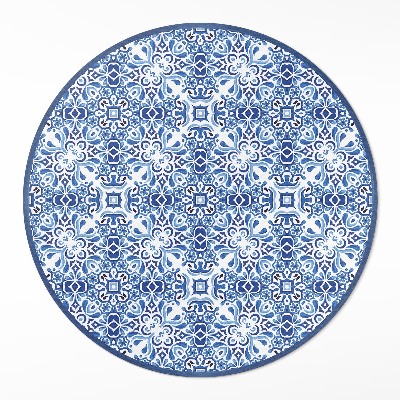 Vinyl vloerkleed rond Portugese siertegels