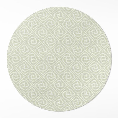 Rond pvc tapijt Abstract spiraalvormig ornament in art-decostijl