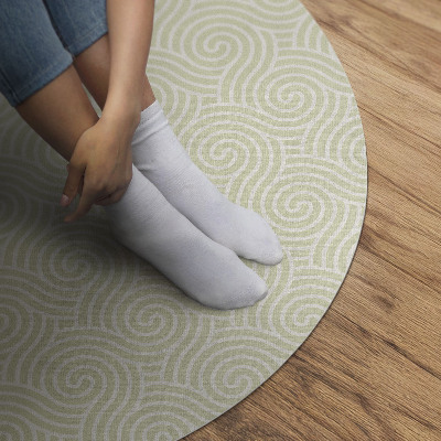 Rond pvc tapijt Abstract spiraalvormig ornament in art-decostijl