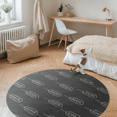 Pvc mat rond Minimalistische boho-bladeren