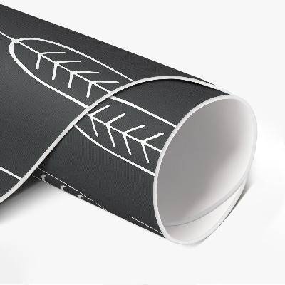 Pvc mat rond Minimalistische boho-bladeren