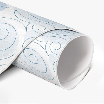 Vinyl vloerkleed rond Aquarelabstractie van cirkels en golven