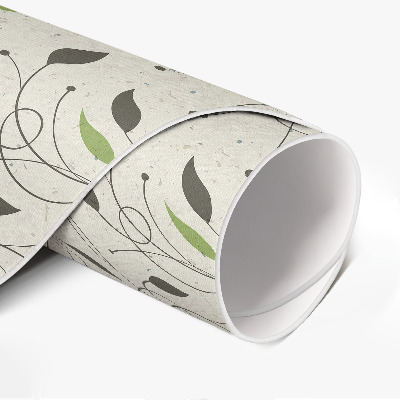 Pvc mat rond Kleine blaadjes van subtiele wijnstokken